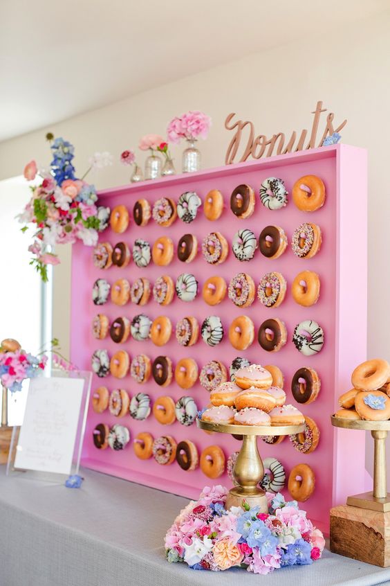 Oh wow. We want a donut wall at ALL our future #parties! #party #events #fun