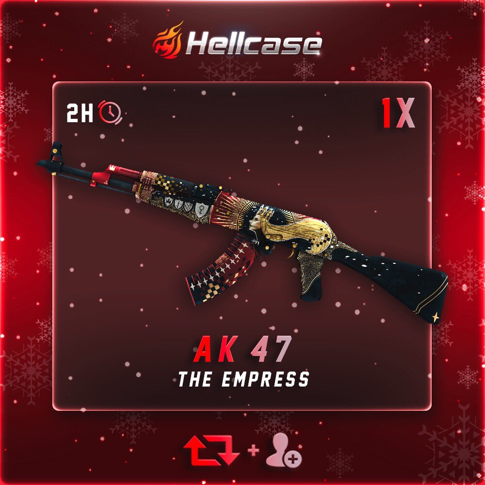 hellcase's tweet photo. ❄️AK-47 | The Empress  #Giveaway:
 ❗️ GET MONEY FOR FREE: https://t.co/rSkv0LsJxK
⛄️ Like + RT + Follow us
⛄️ Paste your profile URL

🏆Winner in 2 hours! https://t.co/MuSXWBw4ZW