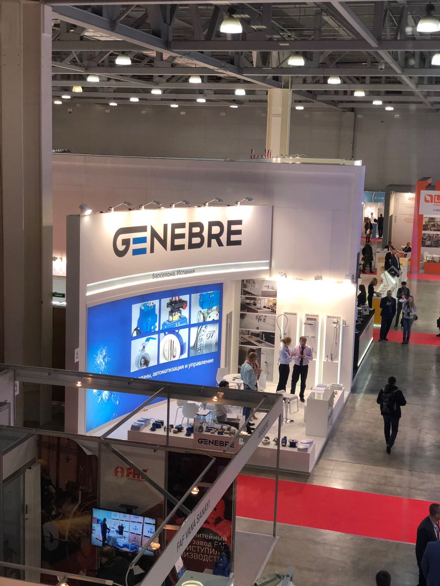 GenebreGroup's tweet photo. This is our stand from #AquathermMoscow2018 #HALL13 #standA306 #PublicTaps #Moscow https://t.co/RNBRow9wMa