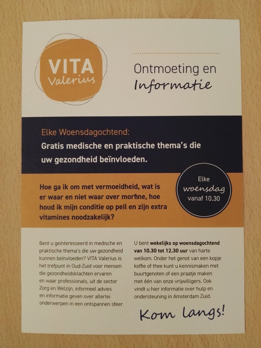 VITA Valerius, het nieuwe initiatief vanuit Kuria. Voor mensen die eenzaamheid ervaren door gezondheidsproblemen. Vandaag informatie over nalatenschap.