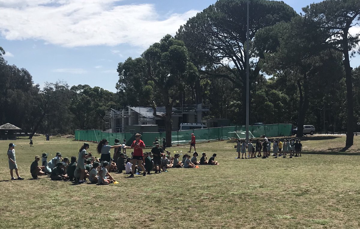 RamsgatePS's tweet photo. 🎉 A big Welcome back to all our family and friends... 🏉 Week 2 already and busy participating in @AFLAuskick coaching sessions K-6... https://t.co/T8eyb2yJqn