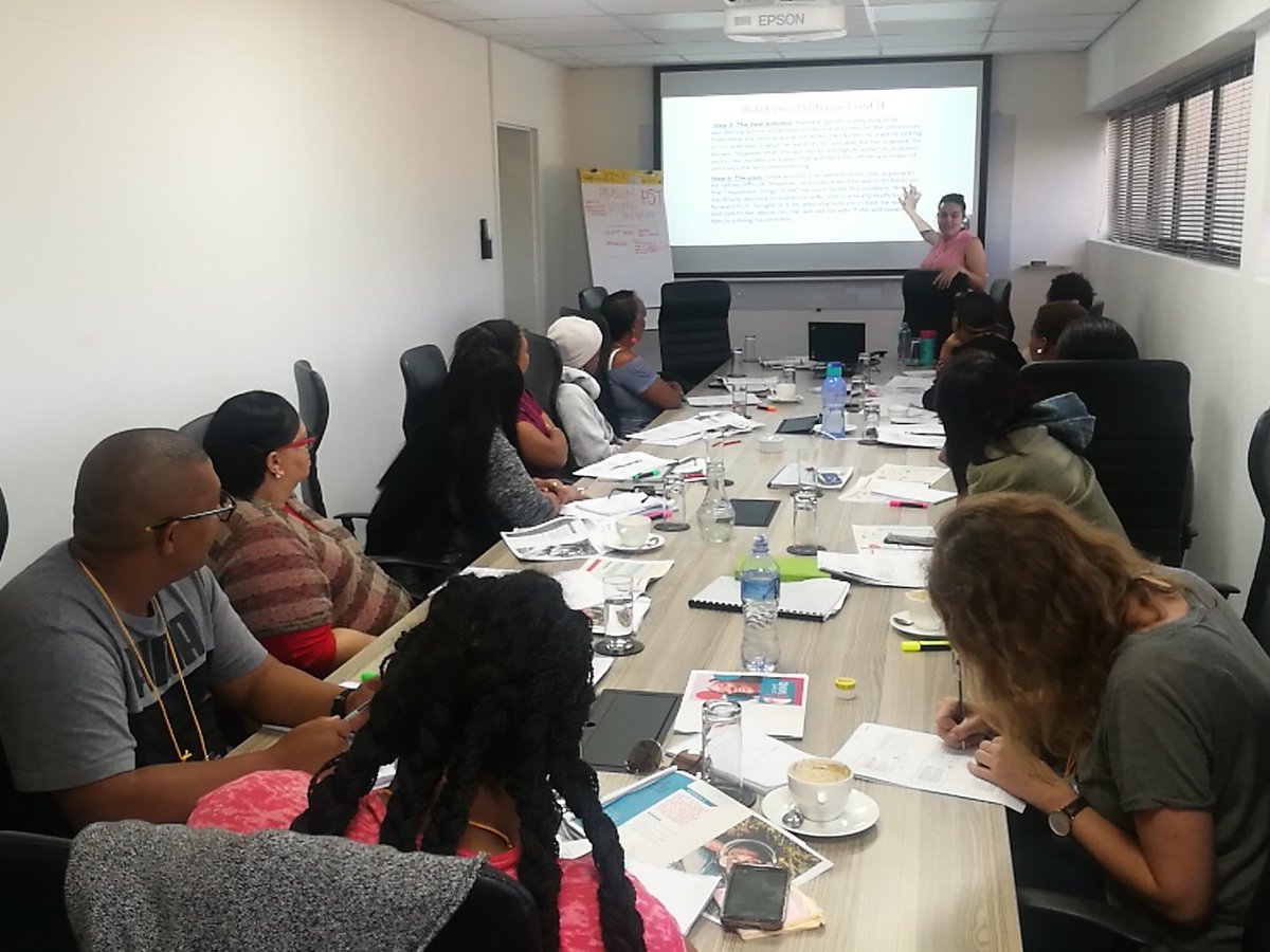 projectmindSA's tweet photo. Day 3 of our mental health counselling training in full swing with Megan Malan presenting on Problem Solving Therapy. #projectMINDsa @MRCza https://t.co/kQ7tuzVnO8 https://t.co/kh1Yay9Xja