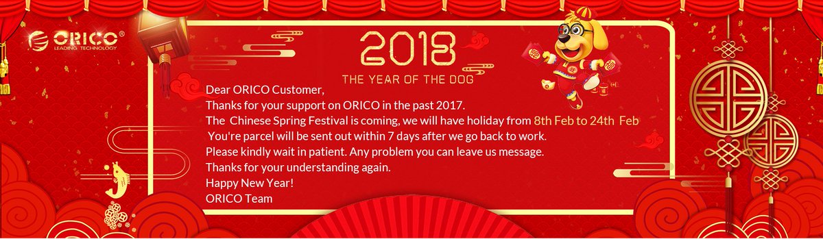 Happy new year to you in advance. Wish all of you health, happiness and good luck❤️ORICO is glad to stay with you together in 2017 and is always very appreciated for your support and love. Would you like to go with us in 2018😊