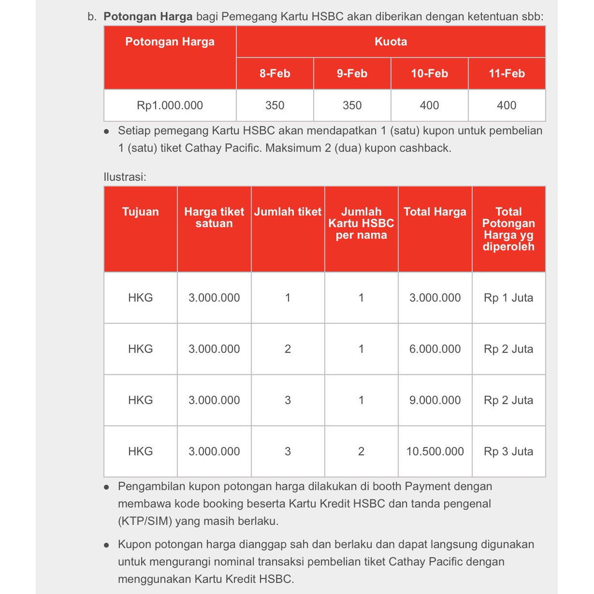 Come and visit #CathayPacificTravelFair from 8-11 Feb 2018 at #KotaKasablanka!! ✈️

#MizzPromo #CathayPacific #HSBC