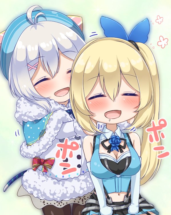 awai_ryuzaki's tweet image. アカリちゃんにあげた肩叩き券を使ってもらった感じです(*´∪`*)
#SiroArt　#ミライアカリ