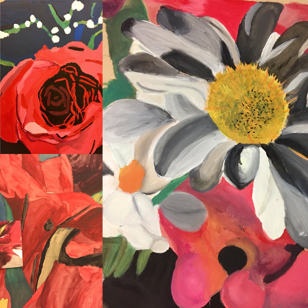 stjohnspics's tweet photo. Lots of positive comments being made by other #students about these lovely #year10 #paintings. Their first attempts of #acrylicpainting. A huge well done!@StJohnsArt @stjohnseagle https://t.co/IN8XWtWpoj