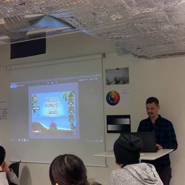 Tack så mycket Jimmy Blomqvist som igår kom och föreläste om karaktärsdesign för våra spelgrafiker.

Jimmy har bland annat jobbat på King där han gjorde huvudkaraktären till Candy Crush.