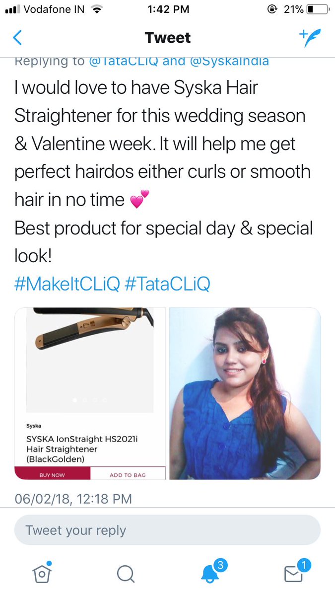 fashionistaTS's tweet photo. @TataCLiQ @SyskaIndia This girl @kanakbhardwaj51 has copied my whole tweet.
And wow you make it a winner on top !
I posted my entry on 5th Feb and she copied my whole tweet and posted on 6th feb !
Great selection of winner team!!
@TataCLiQ #MakeItCliQ https://t.co/ISVS2an8fd
