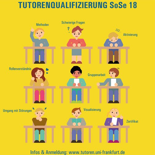 goetheuni's tweet photo. Im SoSe 18 wird im Rahmen des Projektes „@StarkerStart ins Studium“ erneut ein umfangreiches Programm für die #Qualifizierung von #Tutoren an der Goethe-Uni angeboten. Alle Termine, weitere Informationen und Anmeldemöglichkeiten zum Programm unter: https://t.co/wb4lLYN1fQ https://t.co/qyM6IYM2Ol