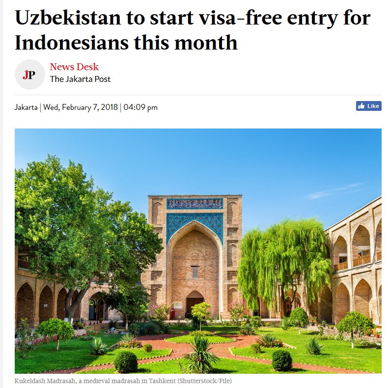 Malhachimi_Eng's tweet photo. Good news for travellers from #Indonesia . Explore the homeland of the legendary Muhaddith Imam #Bukhari . https://t.co/X5yj4kfeN9