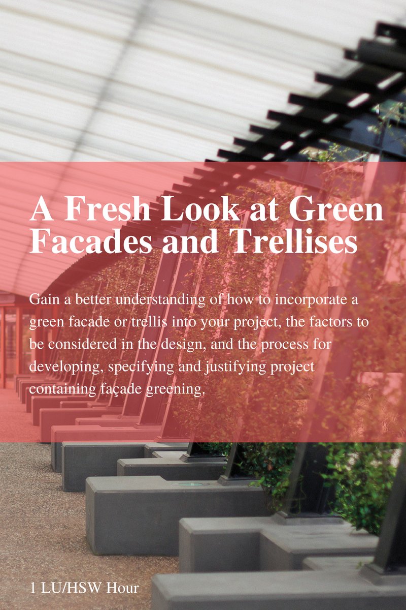 Take a fresh look at designing green facades and trellises by learning from our experts with <a href="/AIAContinuingEd/">AIA CES</a> at your location for 1 LU/HSW #aiaces #greening #tensilearchitecture
ow.ly/944L30ibMS8
