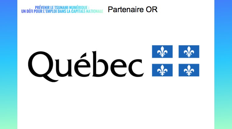 FORCE4_0's tweet photo. La Coalition FORCE 4.0 tiens à remercier le Secrétariat de la Capitale-Nationale, partenaire OR du symposium «Prévenir le #TsunamiNumerique: un défi pour l'emploi dans la Capitale-Nationale». https://t.co/e02AwBt5ab