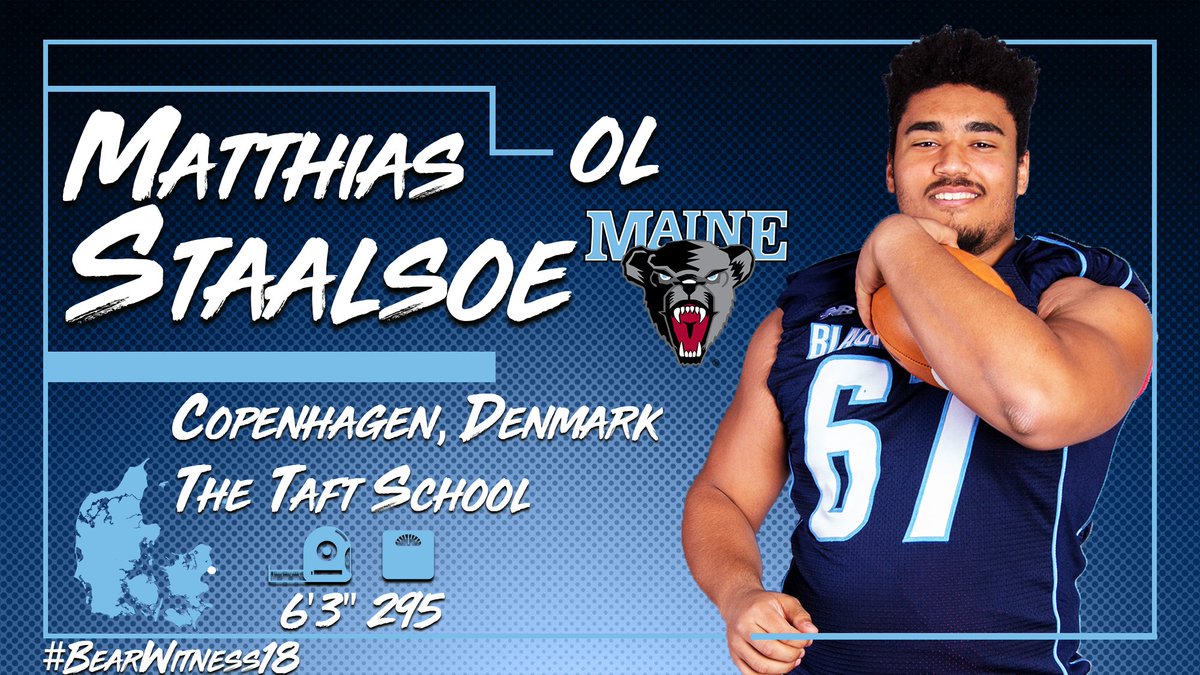 Welcome to #BlackBearNation!

Matthias Staalsoe | OL | 6'3"  295 lbs
Copenhagen, Denmark (The Taft School)

#BearWitness18 #CAAFB #NSD18