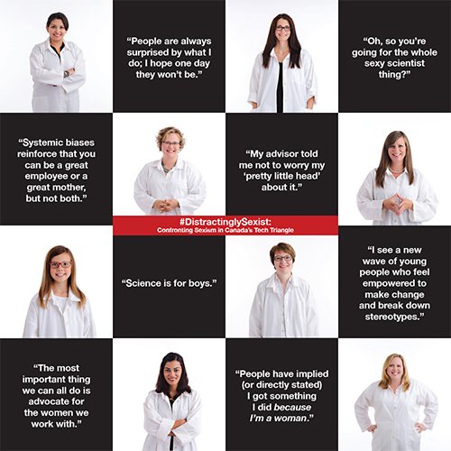 CanadienRU's tweet image. Les séries de photos #DistractinglySexist et #DistractinglyHonest de la Can. @EdenHennessey: des femmes en STIM victimes de discrimination basée sur le sexe.