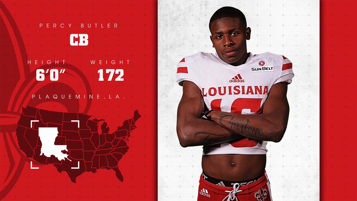 RaginCajunsFB's tweet image. This DB from Plaquemine High School is now a LOUISIANA RAGIN' CAJUN - let's welcome Percy Butler to Cajun Country!

#GEAUXCajuns