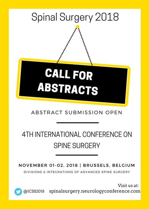 Spinesurger2018's tweet photo. #ICSS2018 announces Call for Abstracts
For details, visit: https://t.co/nTyWt7Rlau
#Spine #SpineSurgery https://t.co/Gub6nCUFhY
