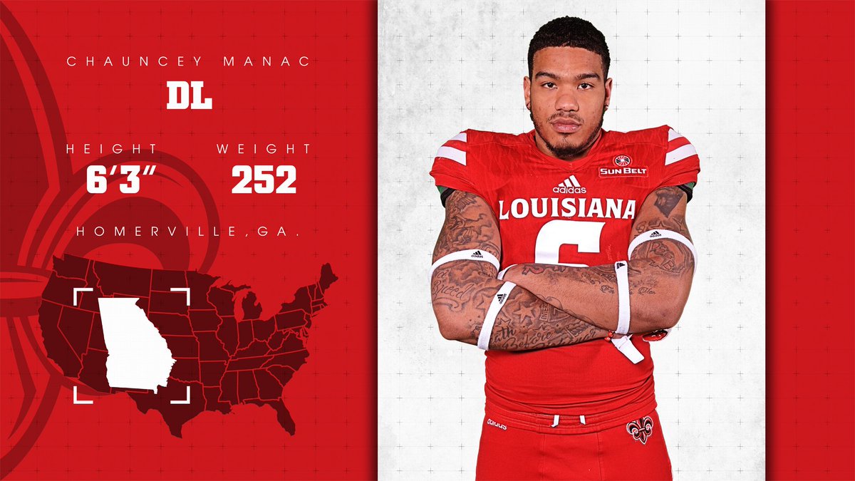Defensive Lineman Chauncey Manac from Garden City Junior College is now a LOUISIANA RAGIN' CAJUN! Welcome to Cajun Country!

#GEAUXCajuns