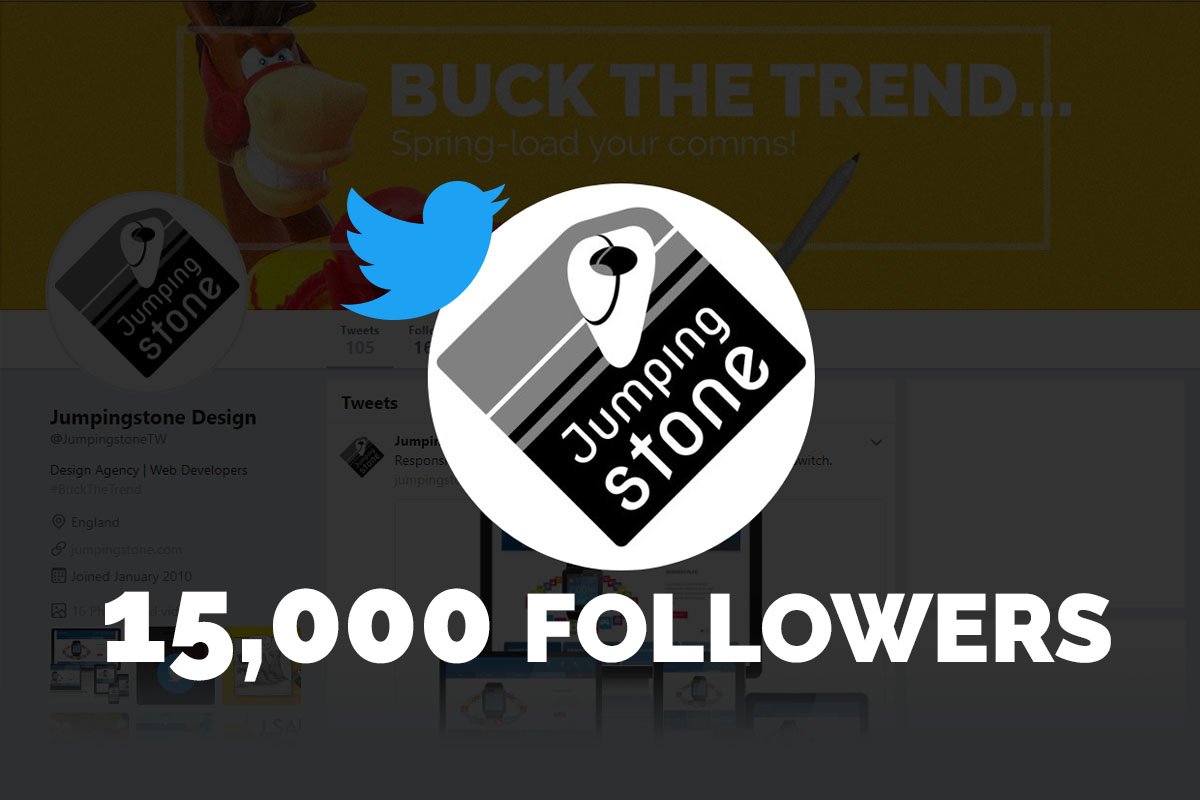 JumpingstoneTW's tweet photo. Thanks to all our awesome followers, for taking us over 15,000! https://t.co/BMAudGZBXn #buckthetrend https://t.co/7U2auAkv2j