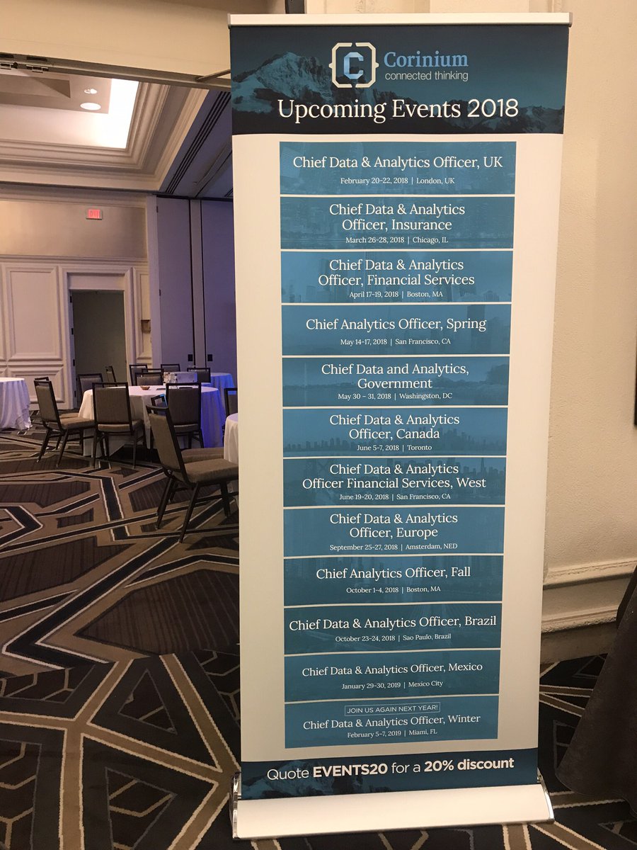 Hope to see you at a Corinium event soon! Ping me for details! #CDAOWinter