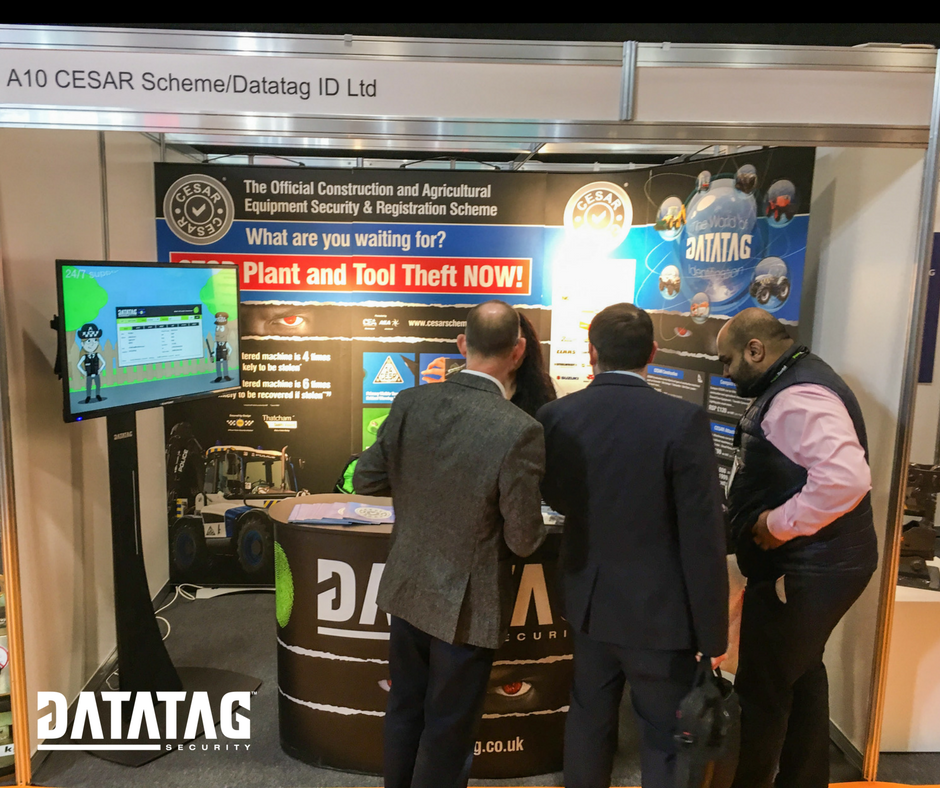 DatatagID's tweet photo. We've been busy busy busy this morning! Come find us at stand A10 @ExecHireShow to talk all things #MicroCESAR @ConEquipAssocia @AEA_Association @hireassociation @CITS_UK @STIHL_GB #CESARScheme #DatatagIt https://t.co/6pi1l1EzgB