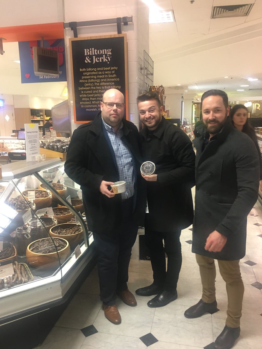 Happy wagyubiltong.co.uk customers at the Selfridges deli #wagyubiltong