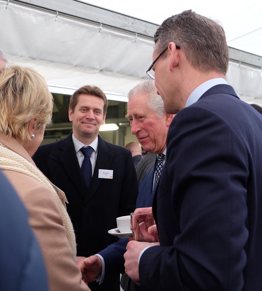 ClarenceHouse's tweet photo. Their Royal Highnesses then had a chance to talk to staff and community members at a reception afterwards, as well as young apprentices. https://t.co/y4uz7NM3El