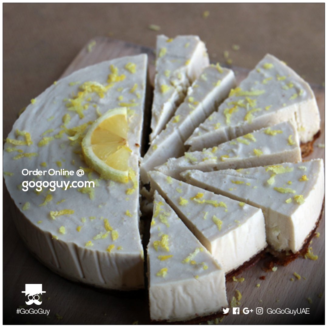GoGoGuyUAE's tweet photo. Celebrating something special? 🎂 

Order this delectable Lemon Cheesecake to make the occasion extra sweet​. It's scrumptiously fresh​, ​gluten-free, dairy-free and highly addictive too.​ 😋😉 

Get it delivered now: https://t.co/YOobU58tI8 🛒

#cake #lemoncheesecake #cheesecake https://t.co/iDFUweEjG8