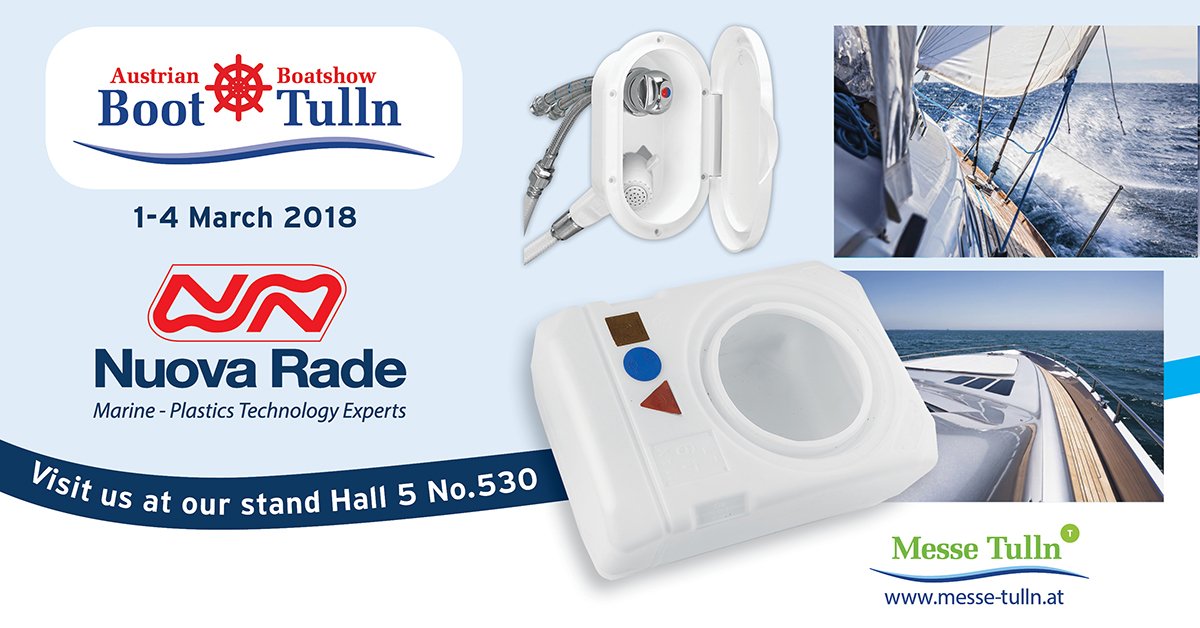 NuovaRadecom's tweet photo. 🌀We feel excited for exhibiting at the Austrian Boat Show - BOOT TULLN | Mar.1 - Mar. 4 , 2018

It will be a great pleasure to meet you and discuss about your needs at Stand Hall 5 No.530.

Looking forward to seeing you in Austria.

See more: https://t.co/10hFonSlfb

#NuovaRade https://t.co/n2UkDYO8Aa