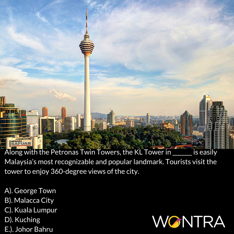 wontratravels's tweet photo. #DestinationFact
Tourists visit the KL tower in _________ to enjoy 360-degree views of the city.
#Malaysia #KLTower #Wontra #TravelWithWontra https://t.co/UzuS4C5FVV