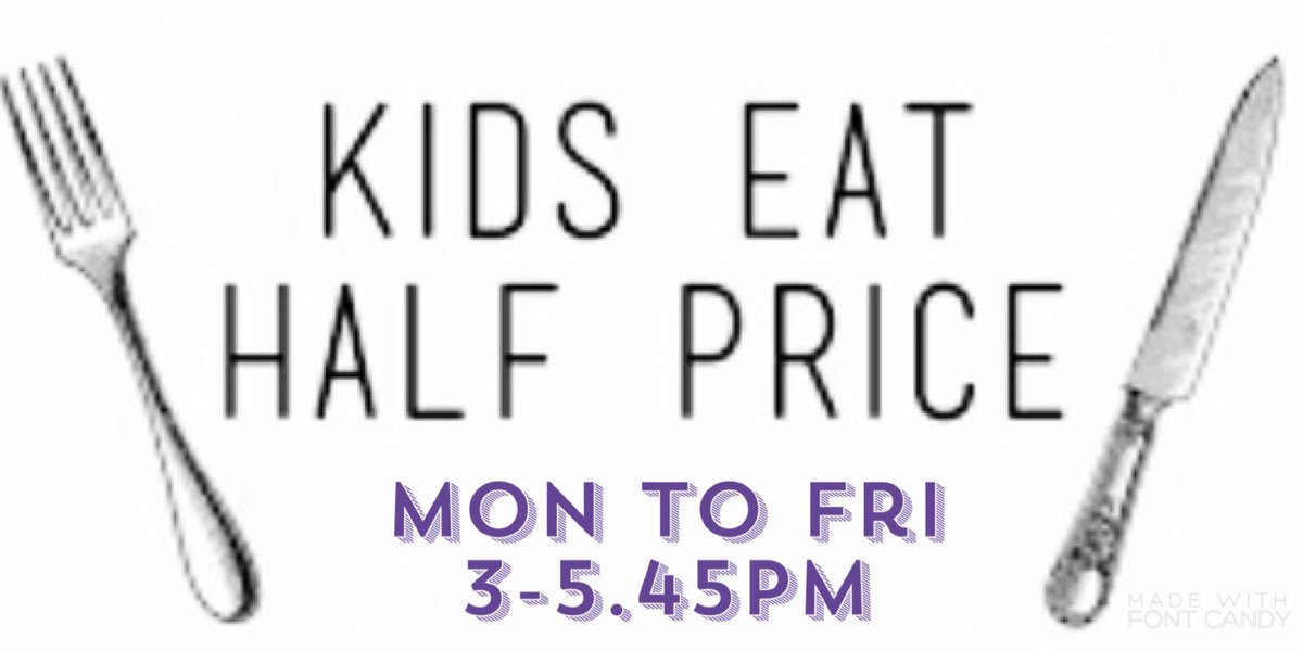 Kids half price Mon-Fri 3-5.45pm! With Lunch served until 4pm &amp; Pre~Theatre until 6pm there's something for all ages! #RoccaAfterSchoolClub