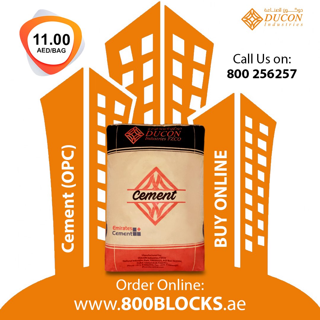 DuconIndustries's tweet photo. Buy Cement (OPC) Online from World's First Online Concrete Blocks &amp; Cement Store www.800blocks .ae.
#ducon #dubai #blocks #cement #online #company #material #materialplay #homeimprovement #contracting #concerte #construction #build #building #material #materialplay https://t.co/VyUpTP8Imp
