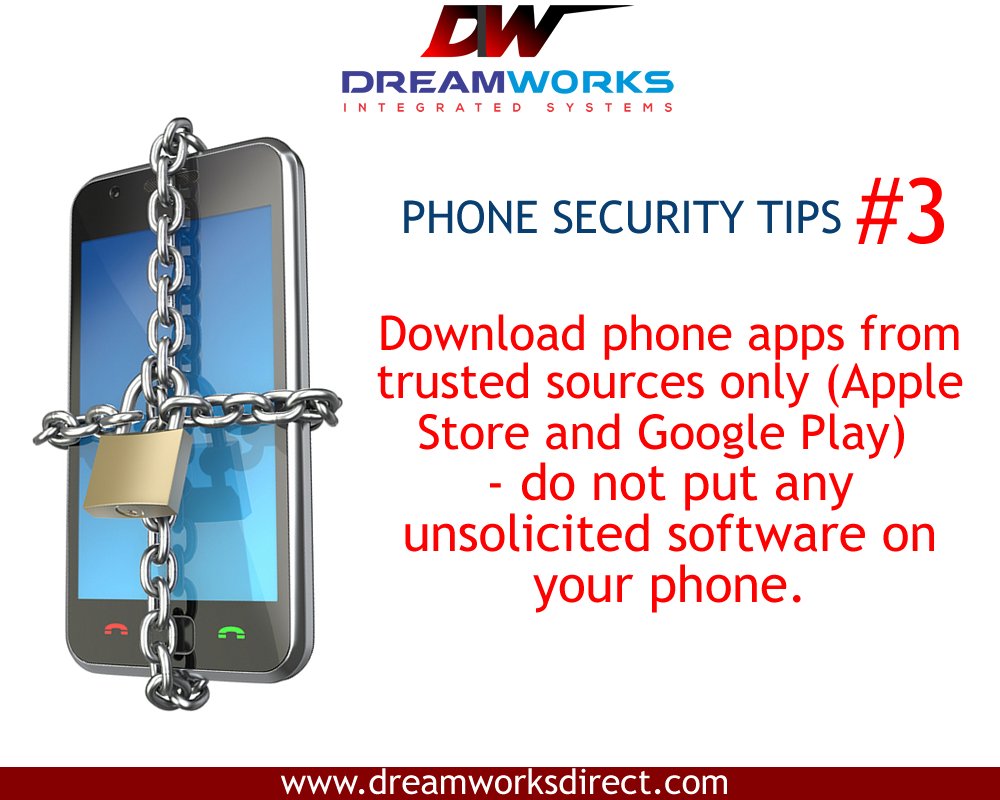 Dreamworksnig's tweet photo. #PhoneSecurityTips
Safe Application Downloads!!
#technology #CyberSecurity #Dreamworks https://t.co/UiK1rhgX76