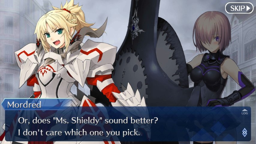 Mordred (she is really good about flirting women)