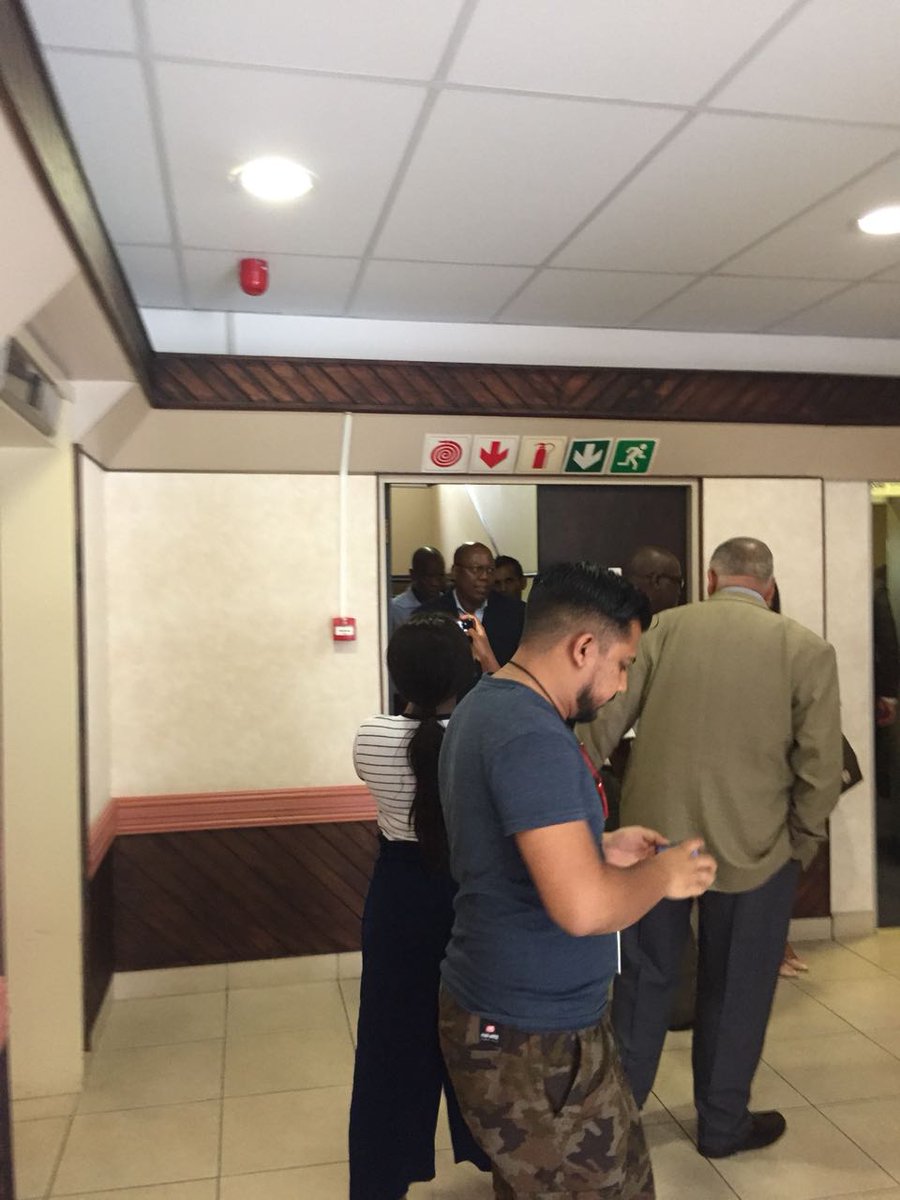 TheMercurySA's tweet photo. Breaking: ANC KZN task team convener Mike Mabuyakhulu is at the Durban Commercial Crimes Court. He is expected to appear in court soon. https://t.co/4u2KgG5zvG