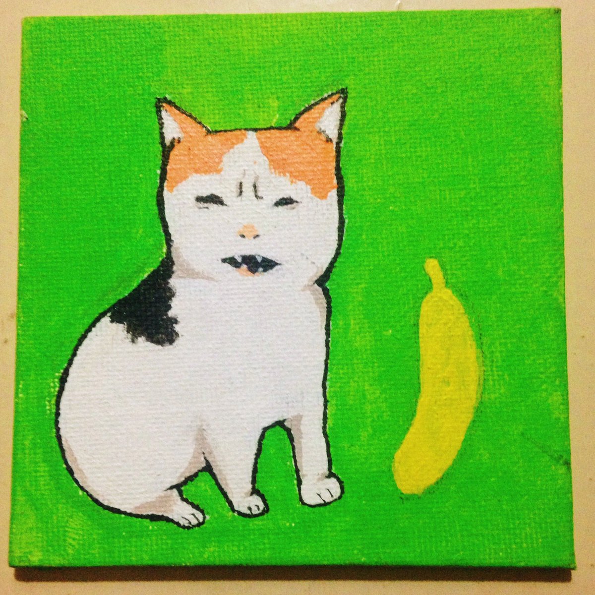 banana cat painting