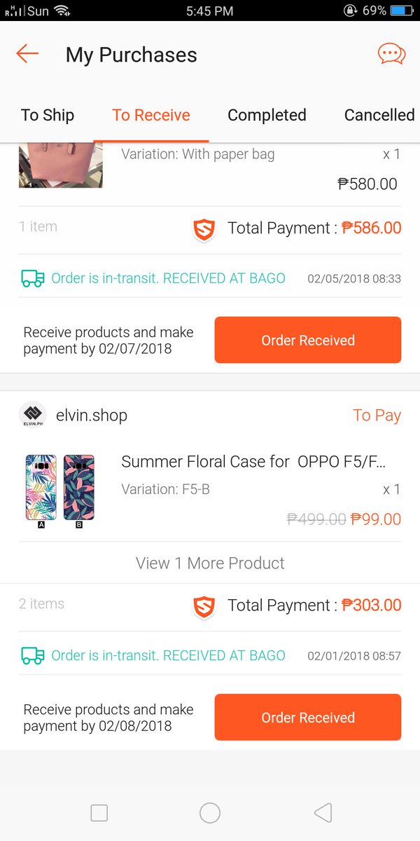 Order Received Shopee - AlyviaminConway