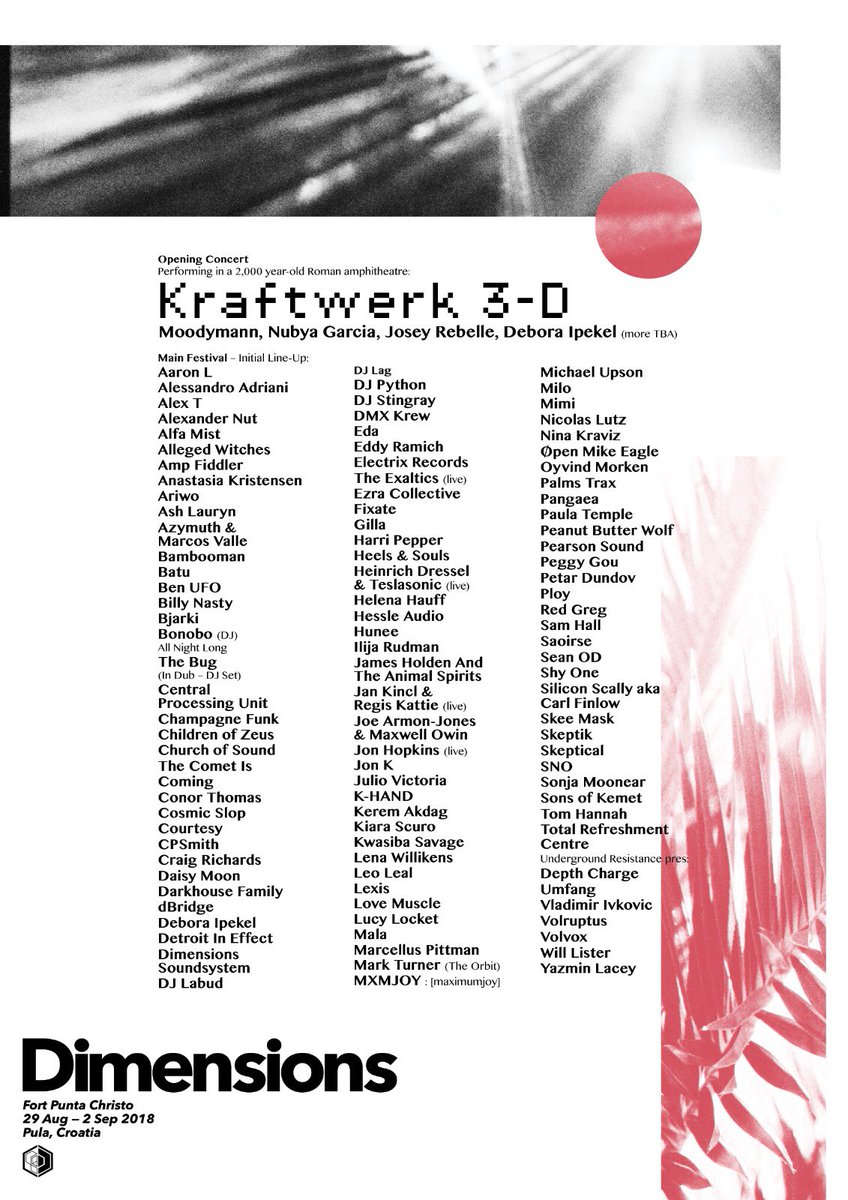 We’re coming to Croatia for <a href="/Dimensions_Fest/">Dimensions Festival</a> 2018 - going to be a good one - check this line-up!