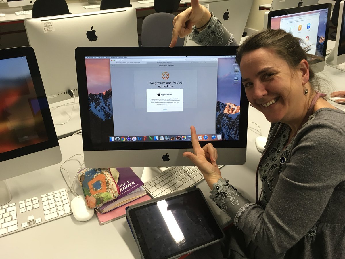 Congratulations Miss Walshe on becoming an Apple teacher! #applertc