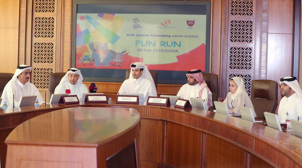 qatar_olympic's tweet photo. انعقد صباح اليوم المؤتمر الصحفي الخاص بفعالية #الجري_المرح والتي ستنطلق غداً في تمام الساعة ١٠ صباحاً في حديقة #اسباير
#Fun_Run
#AGFunRun
@AGFunRun
@aspirezone https://t.co/Oklx0ViMTh