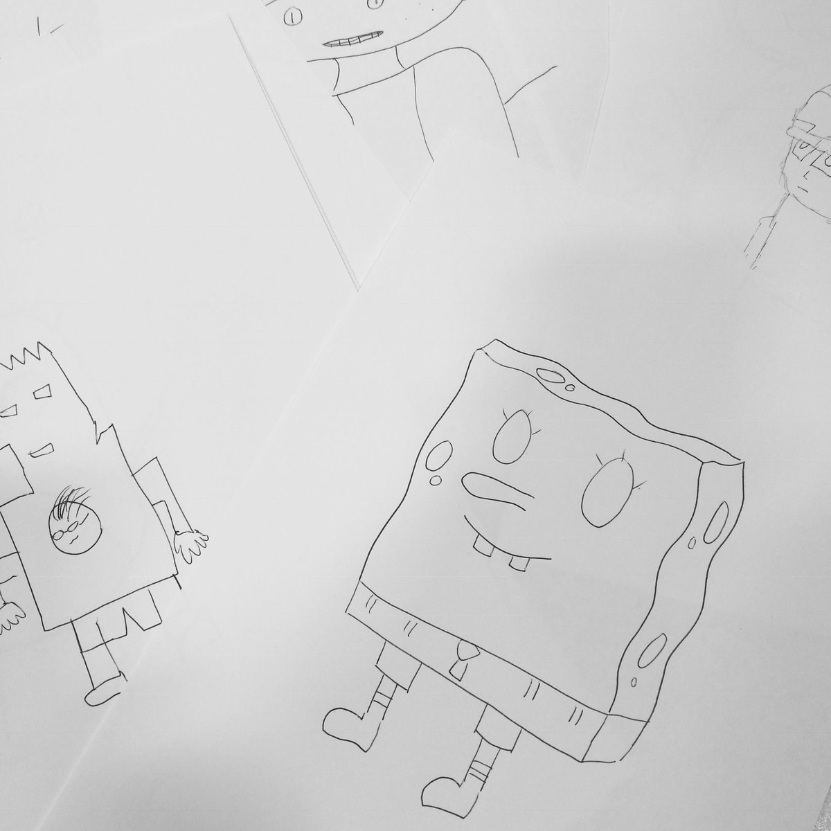 themediavillage's tweet photo. To demonstrate the pressure of tight deadlines within the creative industry we are challenging students at the #WorkInspirations event to draw a cartoon character from memory within 60 seconds. Some great entries so far. @NelsonColneColl #design #inspiration #creativ https://t.co/Wmoynd9SYX