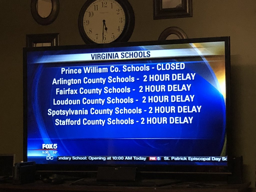 wenzingk's tweet photo. @fox5dc it really bothers me that you don’t put the closings/delays in alphabetical order. https://t.co/D0sSqYpAdM