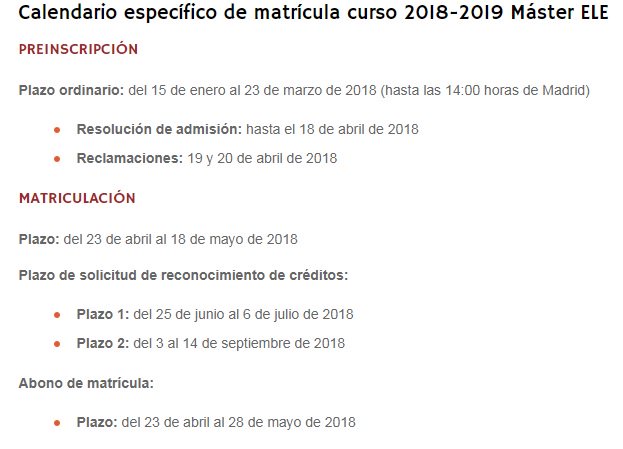 UIMP's tweet photo. Hasta el 23 de marzo de 2018 puedes preinscribirte en el Máster Universitario en Enseñanza del Español como Lengua Extranjera. Organizan la UIMP y el @InstCervantes #MasterELEUIMP. ℹ️https://t.co/UPW14bTl3W #TwitterELE #ProfesELE #ELE #PosgradoUIMP https://t.co/tkKoKTlf0N
