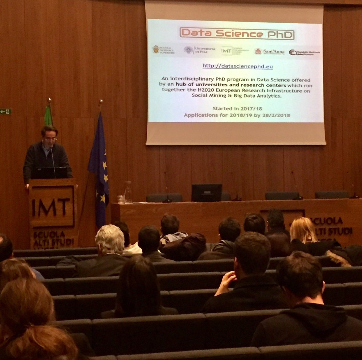 IMTLucca's tweet image. @ruggieris at @IMTLucca to present the joint #PhDdatascience. @Unipisa