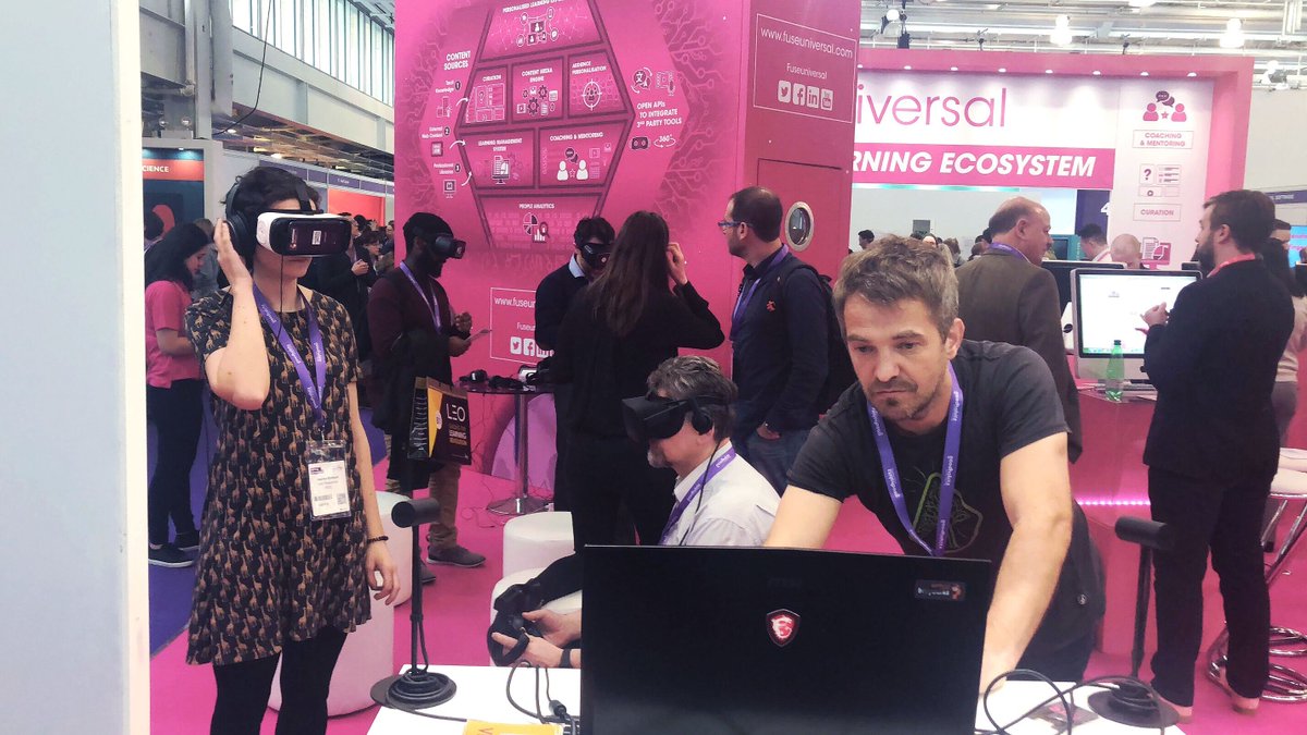 Last week <a href="/Fuseuniversal/">Fuse</a> @LT18uk invited us to show what we can do with #VR at their stand in London. We were delighted to make people experience #virtualreality from a very different perspective. #vbwrks #embodiment #fuseuniversal #learningtech #innovation