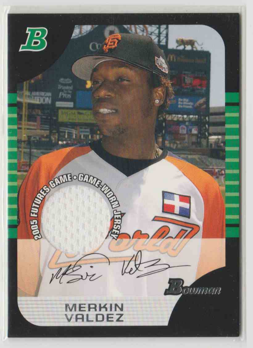 GroverSportCard's tweet photo. 2005 #Bowman #Draft Futures Game Jersey Relics #MerkinValdez #BDP132 #retweet #ebay https://t.co/beOyj9Ub4G https://t.co/FvJ8c8yQje