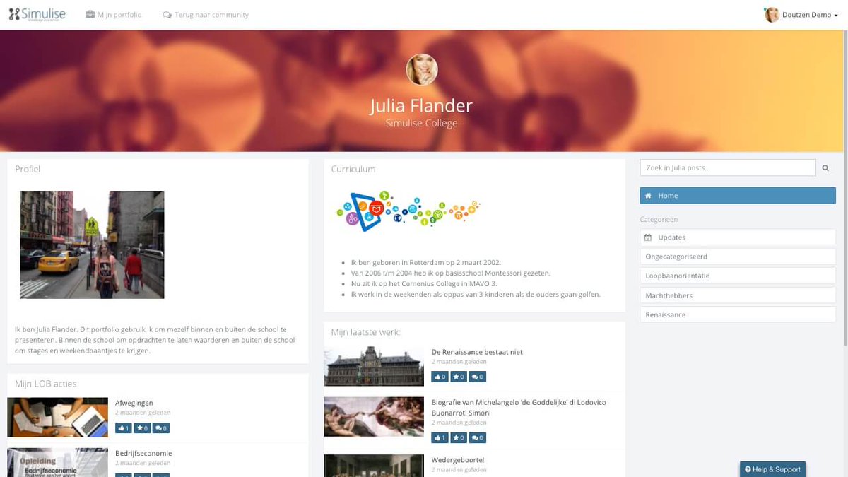 Simulise's tweet photo. #Portfolio, #rubrics en #plusdocument - de leerling meer meegeven dan alleen cijfers. @Simulise zorgt voor een levenslang leren en ontwikkelen. Een portfolio dat behouden blijft na je schoolloopbaan #ipon2018. https://t.co/uX0VoTESze https://t.co/PBVwumu3u8