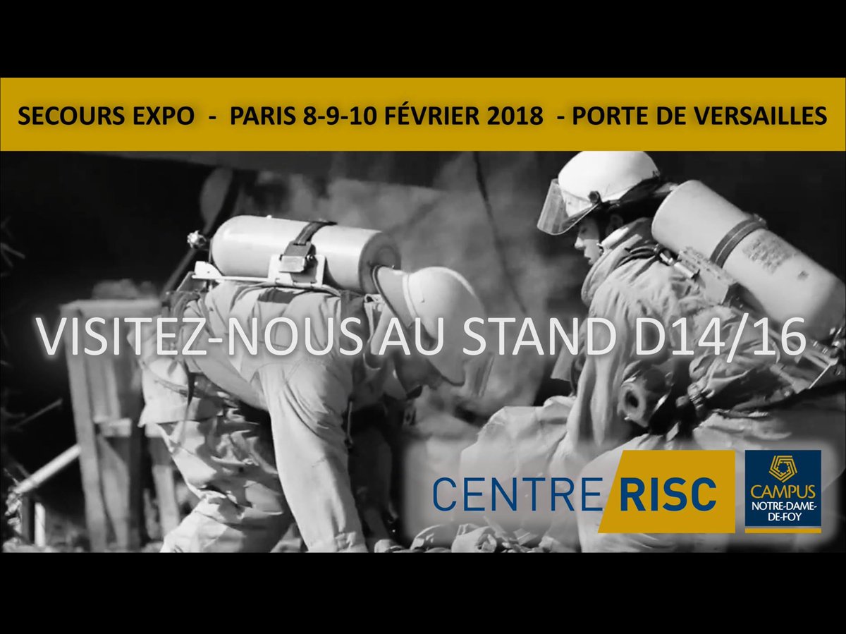 CentreRISC's tweet photo. Paris s’est préparée pour accueillir la délégation québécoise du Centre RISC au Salon Secours Expo, Porte de Versailles du 8 au 10 février prochain.  Venez nous rencontrer au Stand D14-D16 @prehosapps @inovadys @Connexence @SecoursMag https://t.co/N97cklqwbJ
