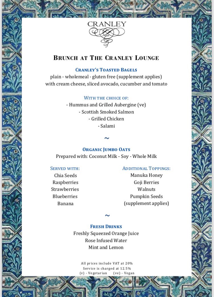 BanuRestaurant's tweet photo. We have menus for all occasions! #persianbreakfast #persian #healthybrunch #healthyfood #bagel #salmon #freshorangejuice #banurestaurantchelsea #cranleyhotel @atousajam #yummy #vitamins #londonbrunch #valentinesday #bemyvalentine #celebritylounge #delicious #instafood #instadaily https://t.co/VzPlXMQOEr