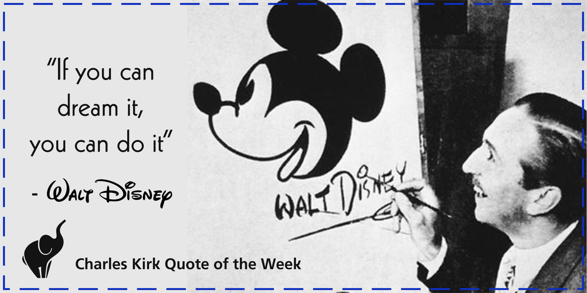 Here's our #quoteoftheweek from #WaltDisney