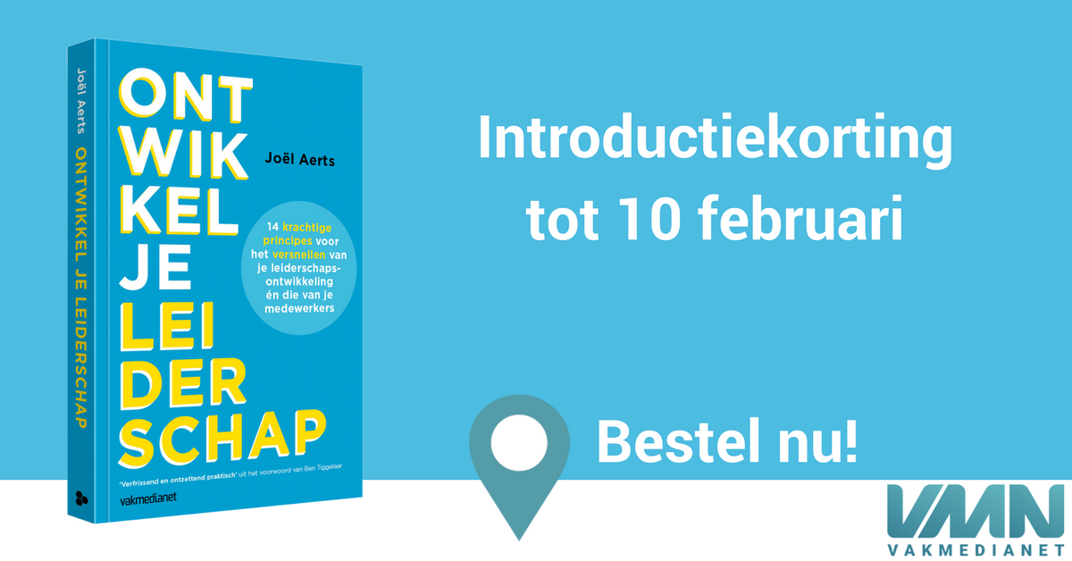 Net verschenen én met introductiekorting! 'Ontwikkel je leiderschap' van <a href="/Joelaerts/">Joël Aerts</a> met 14 principes voor het versnellen van je leiderschapsontwikkeling. Bestel nu!  goo.gl/h8W2aF